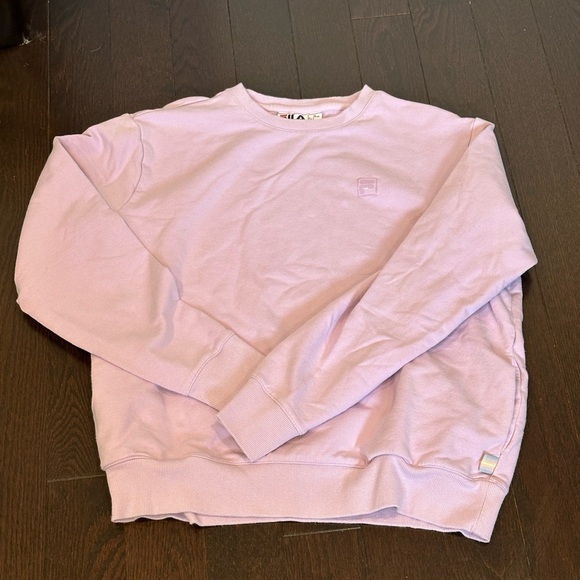 ⚡️2/$25⚡️Fila Women's Lilac Purple Crew Neck Cotton Sweater Hidden Pockets | M/L - Picture 7 of 12